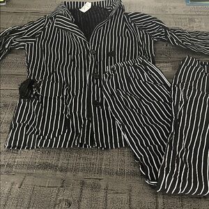 Jack Skellington withered Black and White Striped suit, child’s size Large